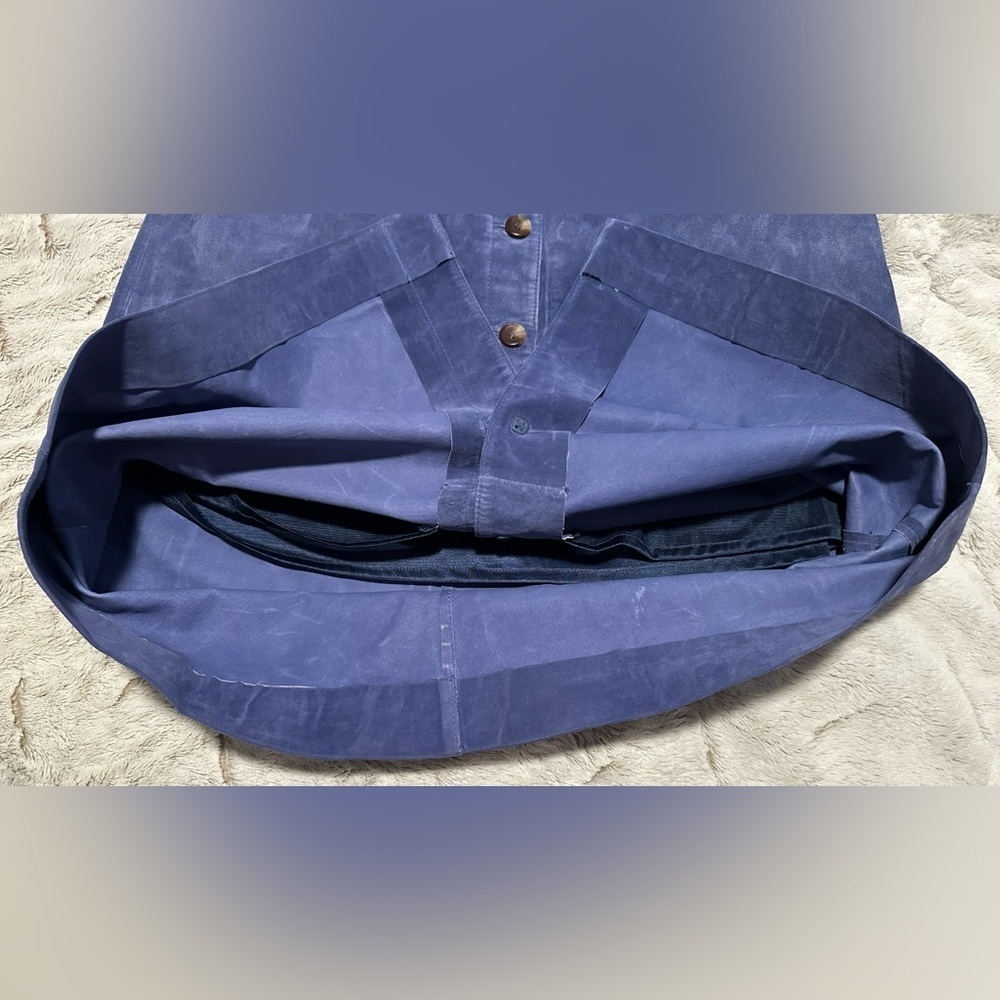 Monterey Bay Vintage Blue A-Line Leather Skirt - Picture 10 of 16